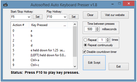 This is a free auto keyboard presser program.