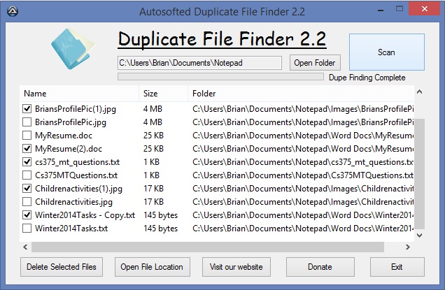 Duplicate File Finder 2.2 screenshot